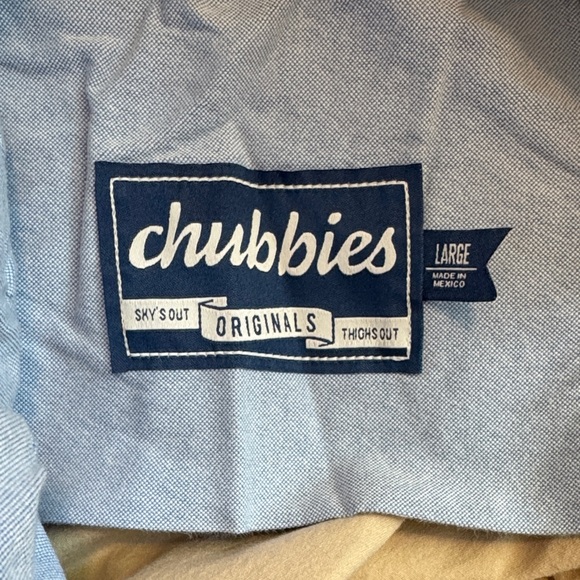 Men’s Chubbies Beige Shorts 5.5 inseam - Picture 3 of 3